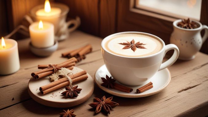 Härlig chai latte illustration