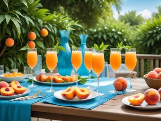Njut av en fräsch bellini illustration