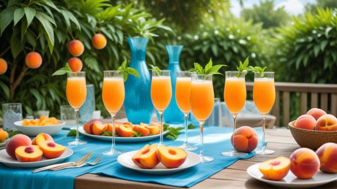 Njut av en fräsch bellini illustration